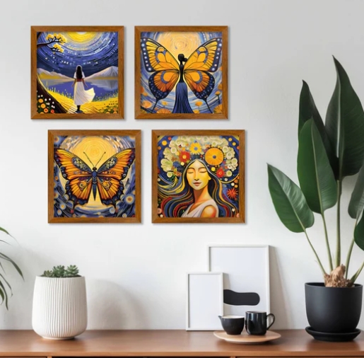 designer wall art with frame