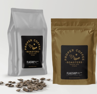 coffee bag label design